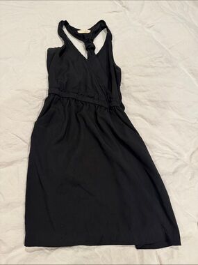 Lush Black Mini Dress with Twist Halter